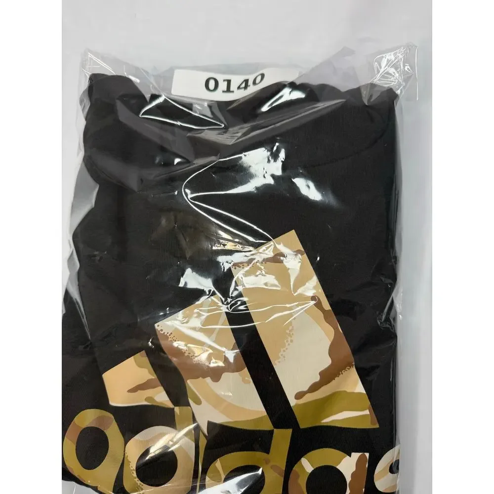 Adidas Hoodie Men’s Medium Black Desert Camo Logo Pullover Sweatshirt GV2126